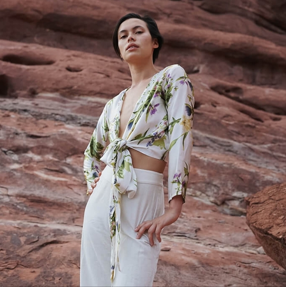 Silk Wrap Blouse - Picture 5 of 5